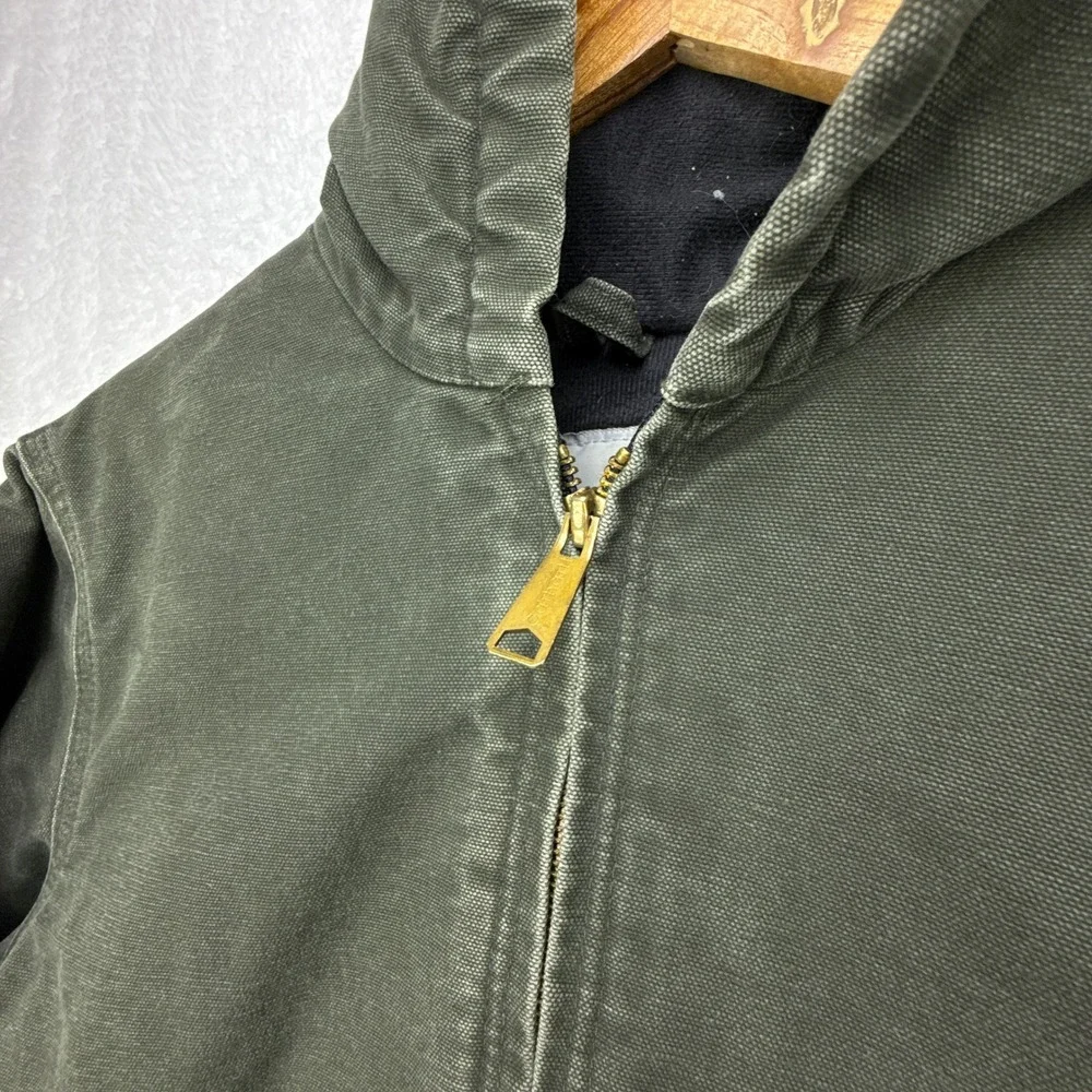 Carhartt Sandstone Jacket Quilt Lined Youth XL (14/16) YYJ130 MOS Moss‎ Green